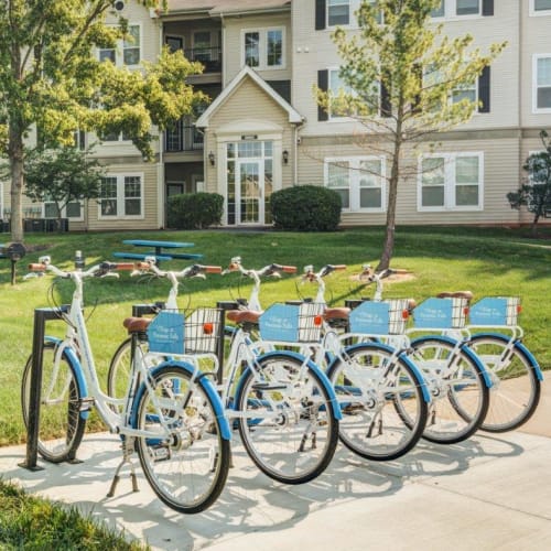 Outdoor Bike Rack at Village at Potomac Falls Apartment Homes in Sterling, Virginia