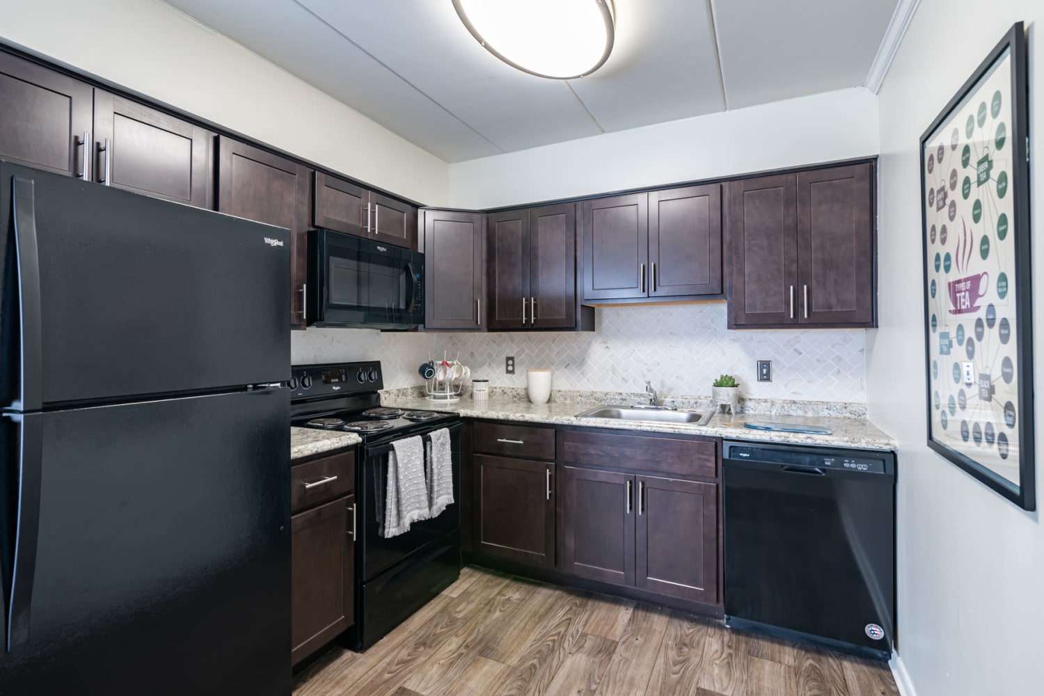 Modern Kitchen at William Penn Village Apartment Homes in New Castle, Delaware
