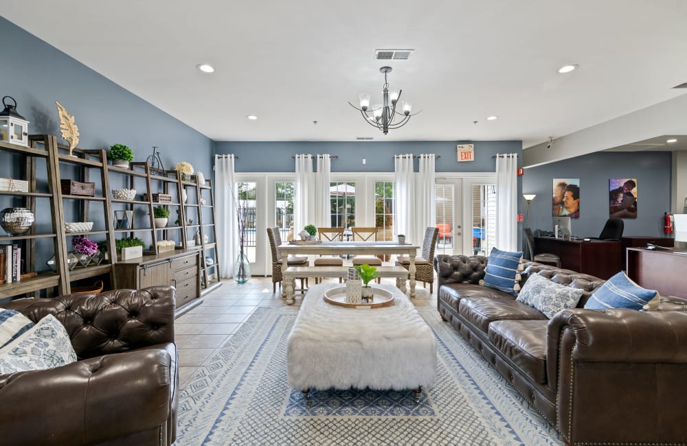 Beautiful living room at Woodview at Marlton Apartment Homes in Marlton, New Jersey