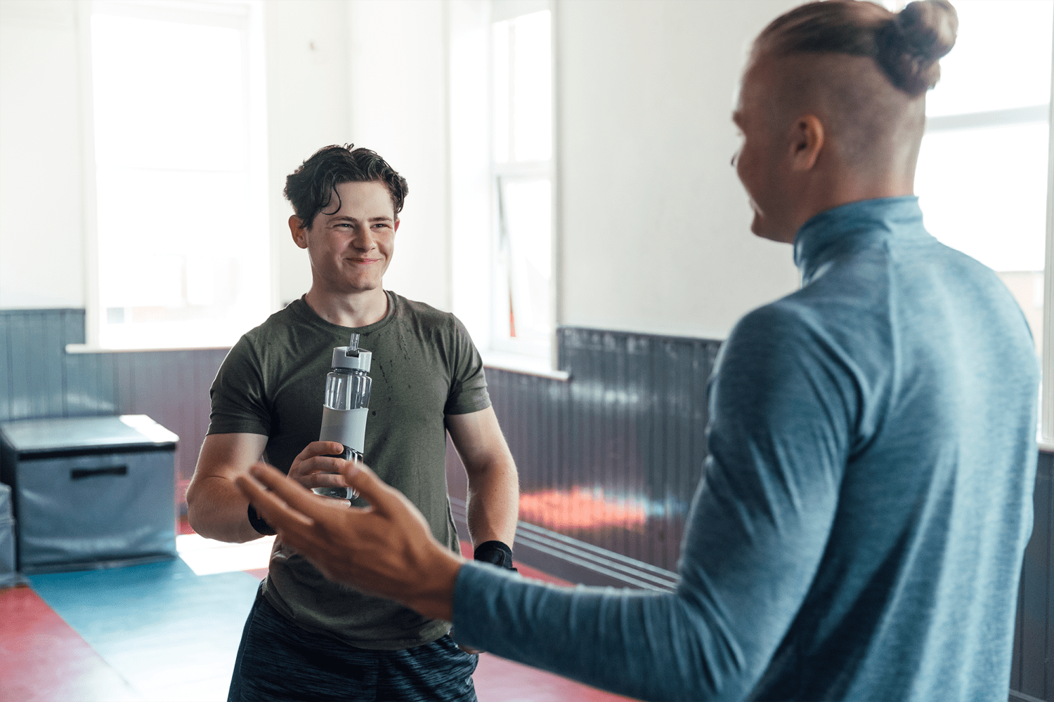 Residents exercising together The Waterfront Apartments & Townhomes in Munhall, Pennsylvania
