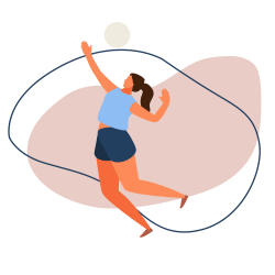 Woman Playing Volleyball Icon